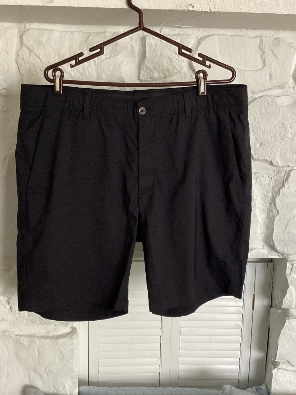 Under Armour Black Flat-Front Performance Shorts